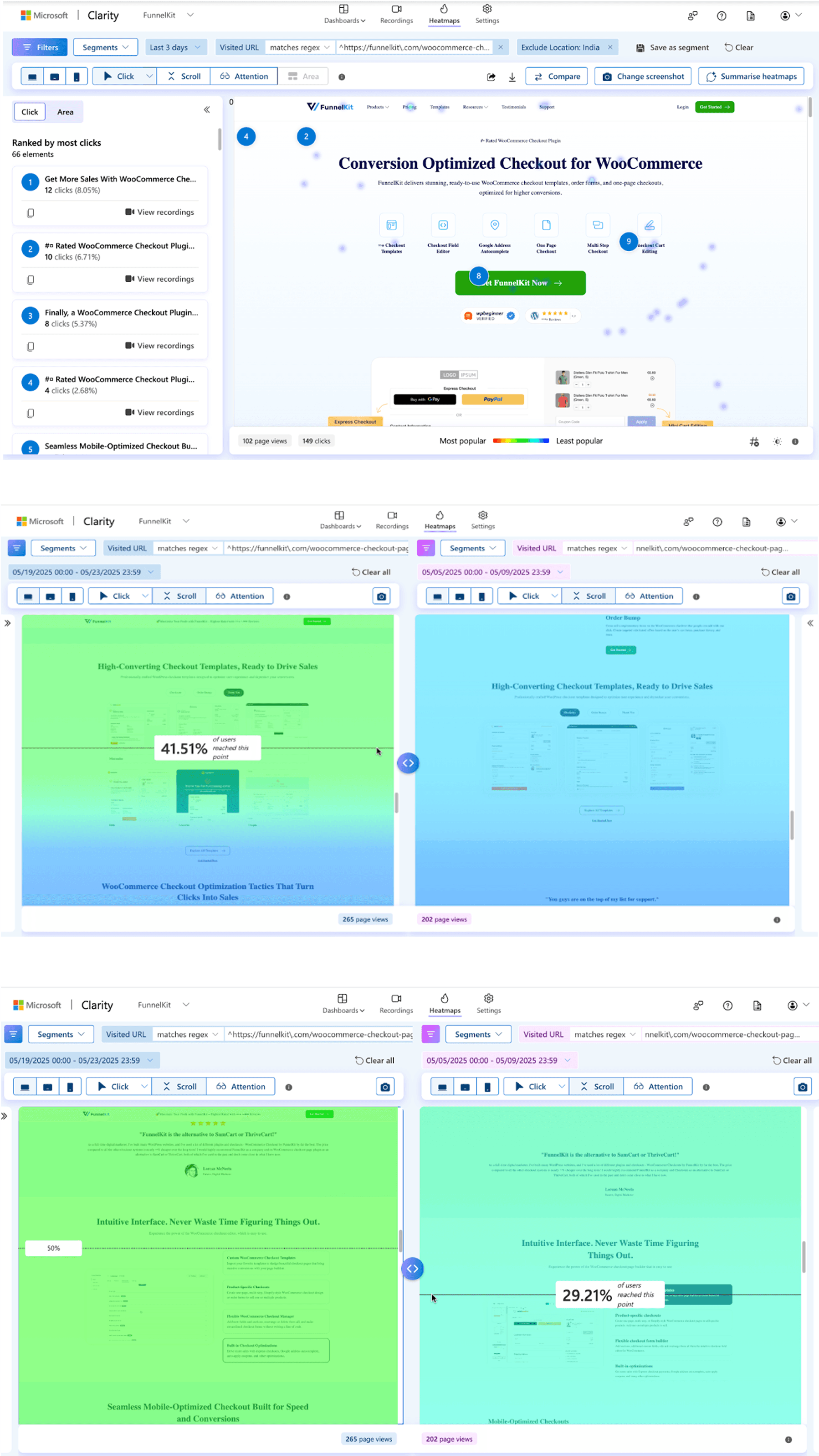 Checkout feature landing page final design